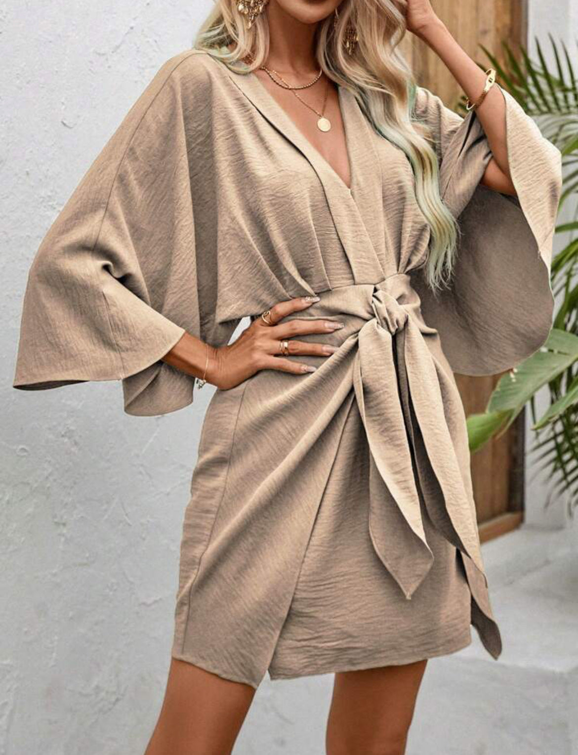 V-neck Irregular Fashion Dress