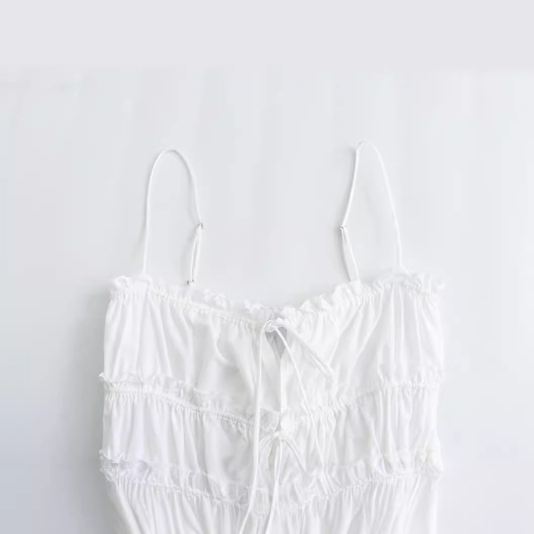 Summer Women Collection White Crocheted Short Sexy Cropped Camisole Women Sexy Top