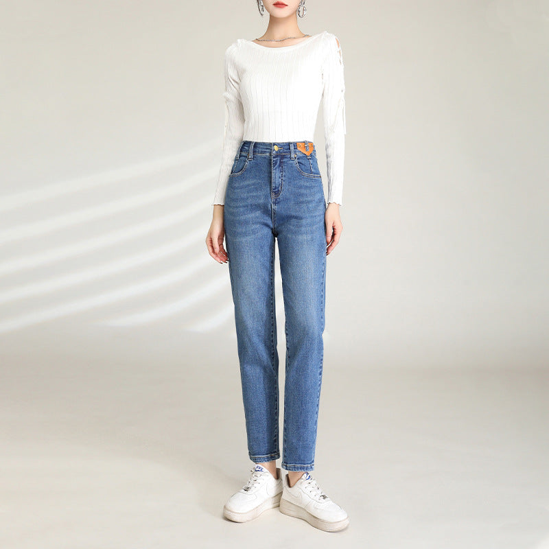 Judy Blue High Rise Relaxed Sunflower Embroidery Jeans