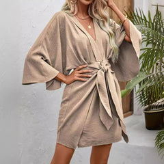 V-neck Irregular Fashion Dress