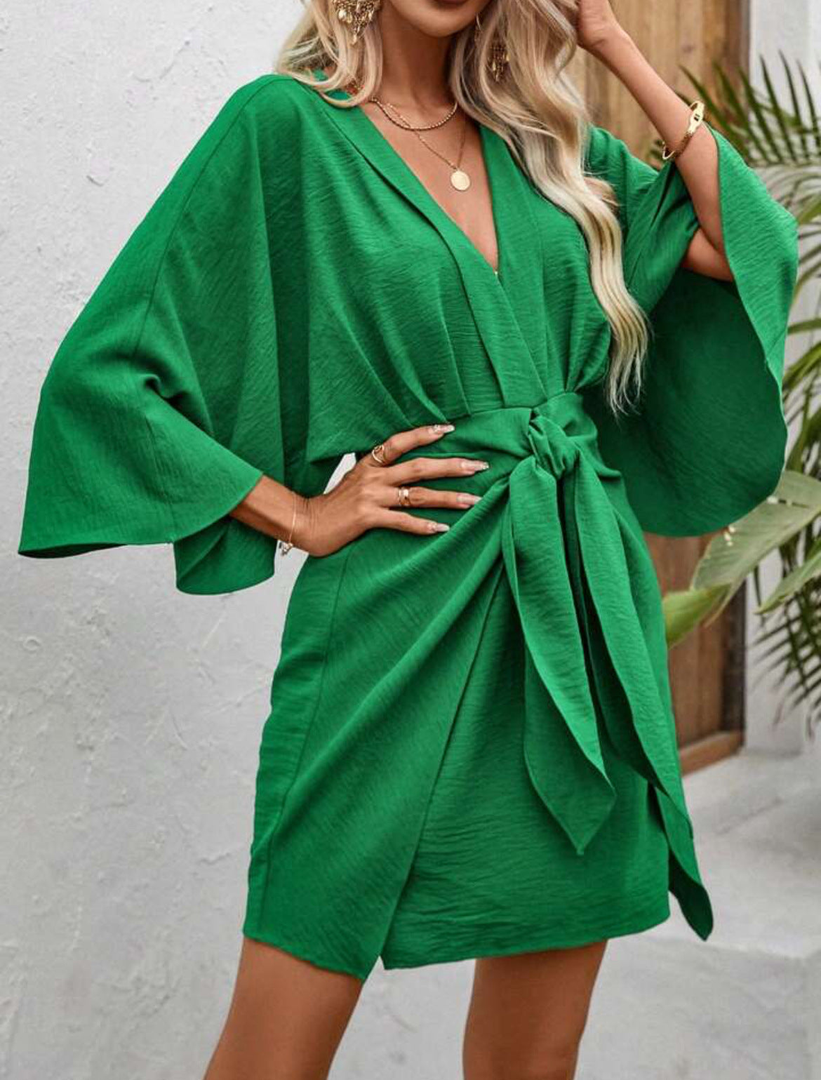 V-neck Irregular Fashion Dress
