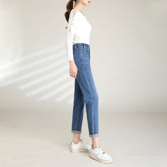 Judy Blue High Rise Relaxed Sunflower Embroidery Jeans