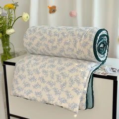 2025 Summer 2 Gauze Blanket AClass Jacquard Kids AirCon Quilt  Machine Washable Lightweight Summer Bedding Gift Set