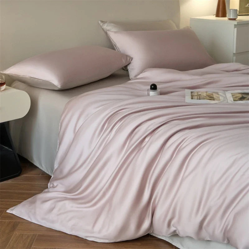 100s Lyocell Silkly Bedding Sets Summer Bed Linens Ru Europe Queen King Single Size Pillowcase Sheet Duvet Cover