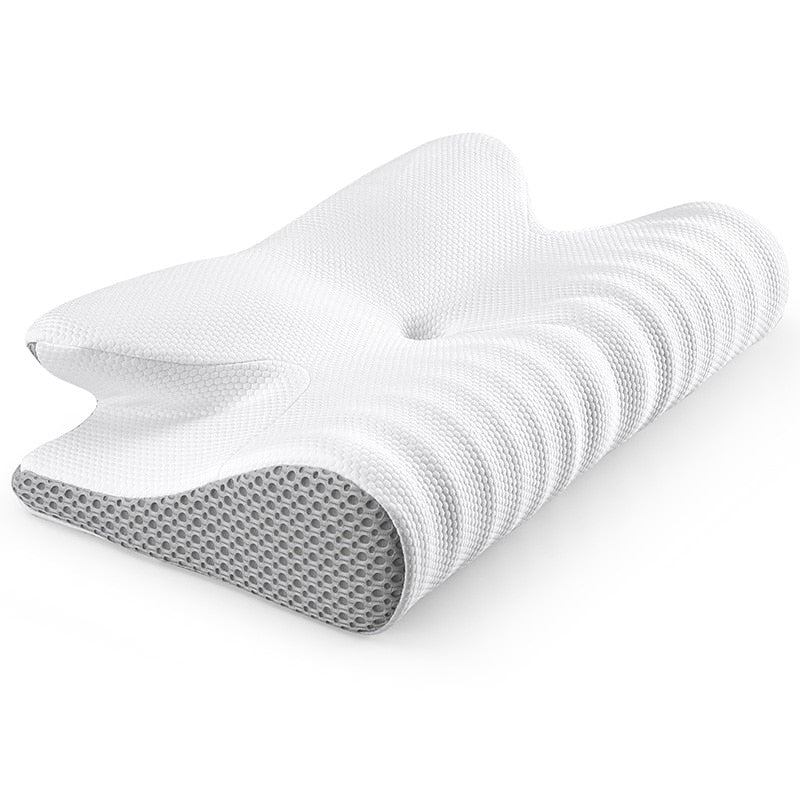 Orthopedic Memory Foam Pillow 60x37cm Slow Rebound Memory Soft Pillow Butterfly Shaped Relax Cervical Neck for Side Back Sleeper