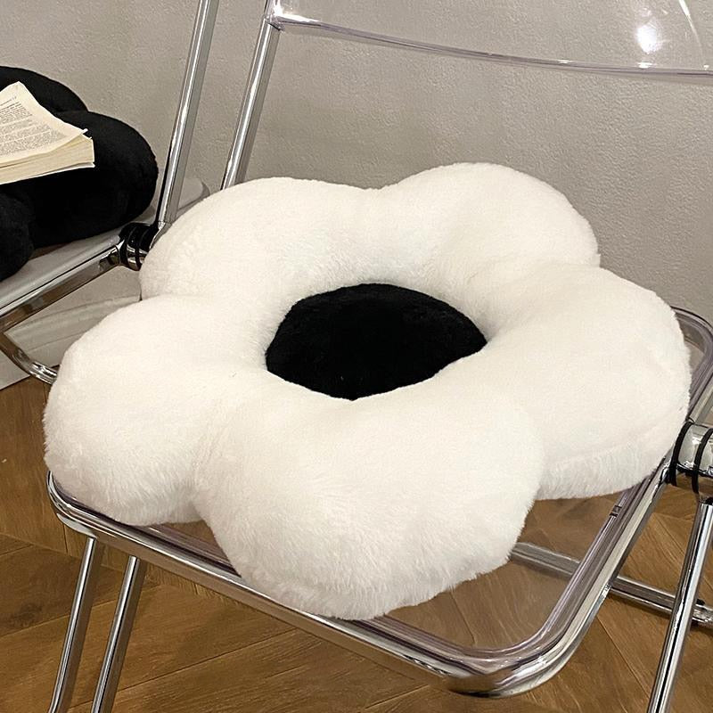 35/50cm Ins Cute Stuffed Five Petal Flower Pillow Beautiful Flower Plush Seat Cushion Sunflower Comfortable Pillow Home Decor