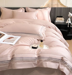 1Set 200S Luxury 100% Cotton Hotel Style Bedding Set Pure Cotton Duvet Cover Fitted sheets Style  Pillowcase