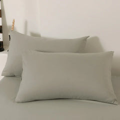 2pcs Pillow Case Decorative Cotton Pillowcase Envelope Style Solid Color Home One Pair Cushion Cover 48X74cm