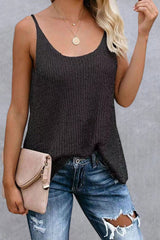 Ice Silk Round Neck Color Block Vest
