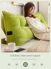 Long Pillow Headboard Cushion Triangle Large Back Bed Soft Bag Pillow Can Be Disassembled and Washed Bedroom Sofa