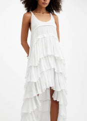 Tiered Ruffle Maxi Slip Dress