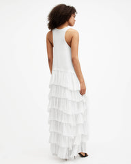 Tiered Ruffle Maxi Slip Dress