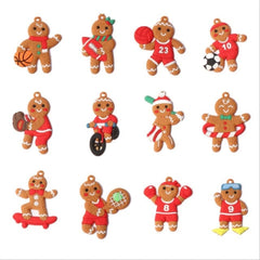 12pcs Gingerbread Man Tree Ornaments