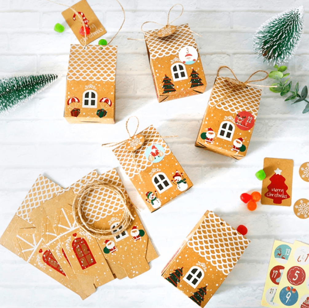 2pcs Christmas House  Box