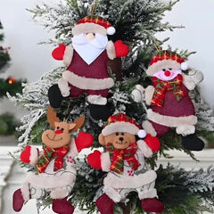 4 pieces teddy Tree Ornaments