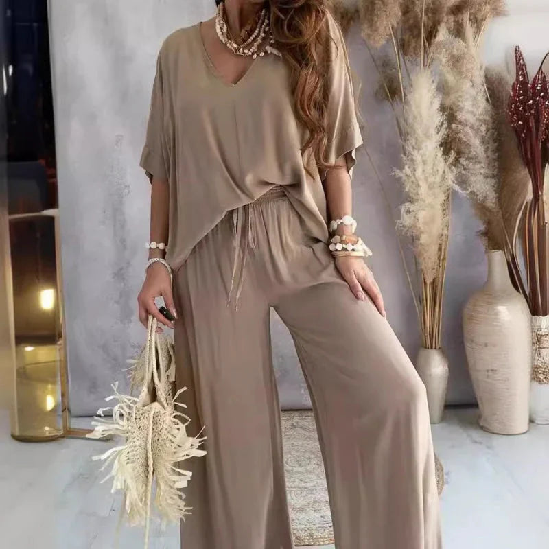 🌸Up to 80% off🔥Summer Hot Sale🔥Women's Casual Loose Solid Color Suit