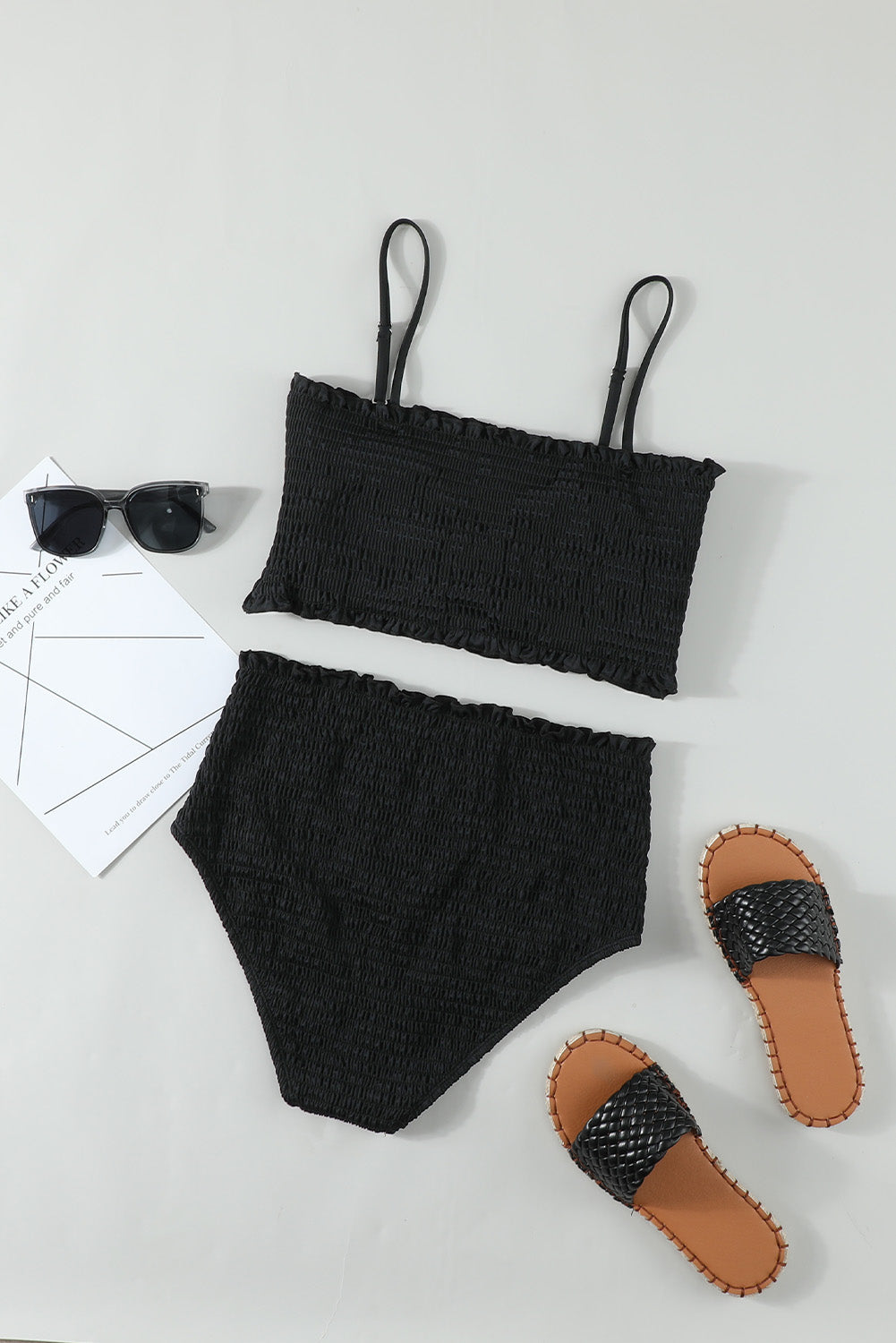 Black Smock High waisted swimsuits