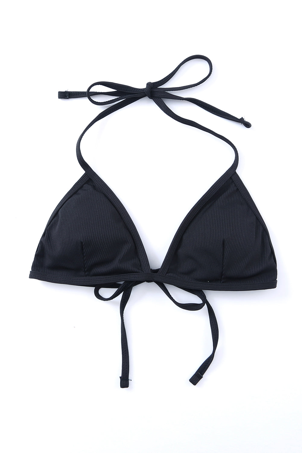 Black Solid 4-piece Low Rise Bikini Set