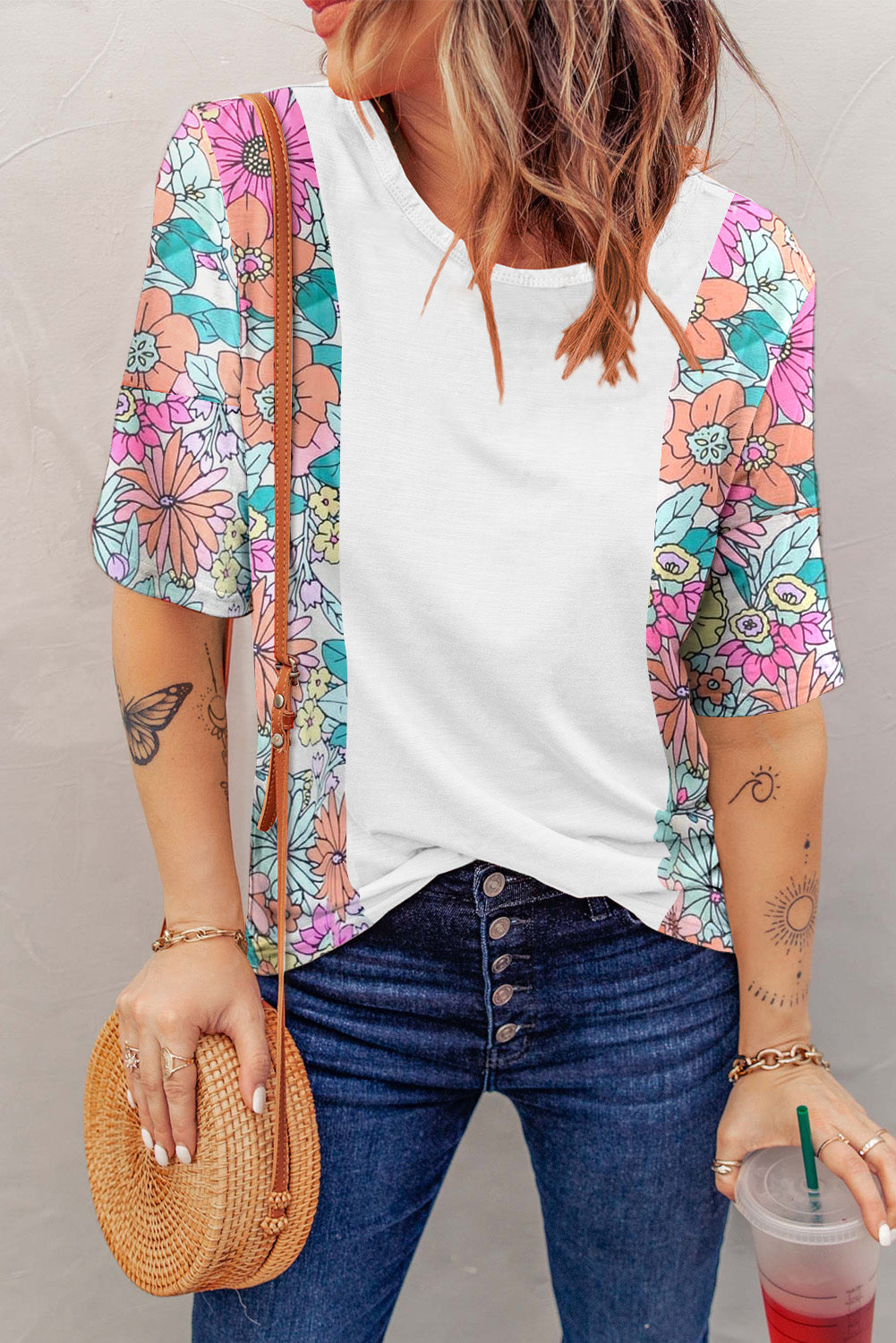 Multicolor Floral Print Sleeveless Tank Top