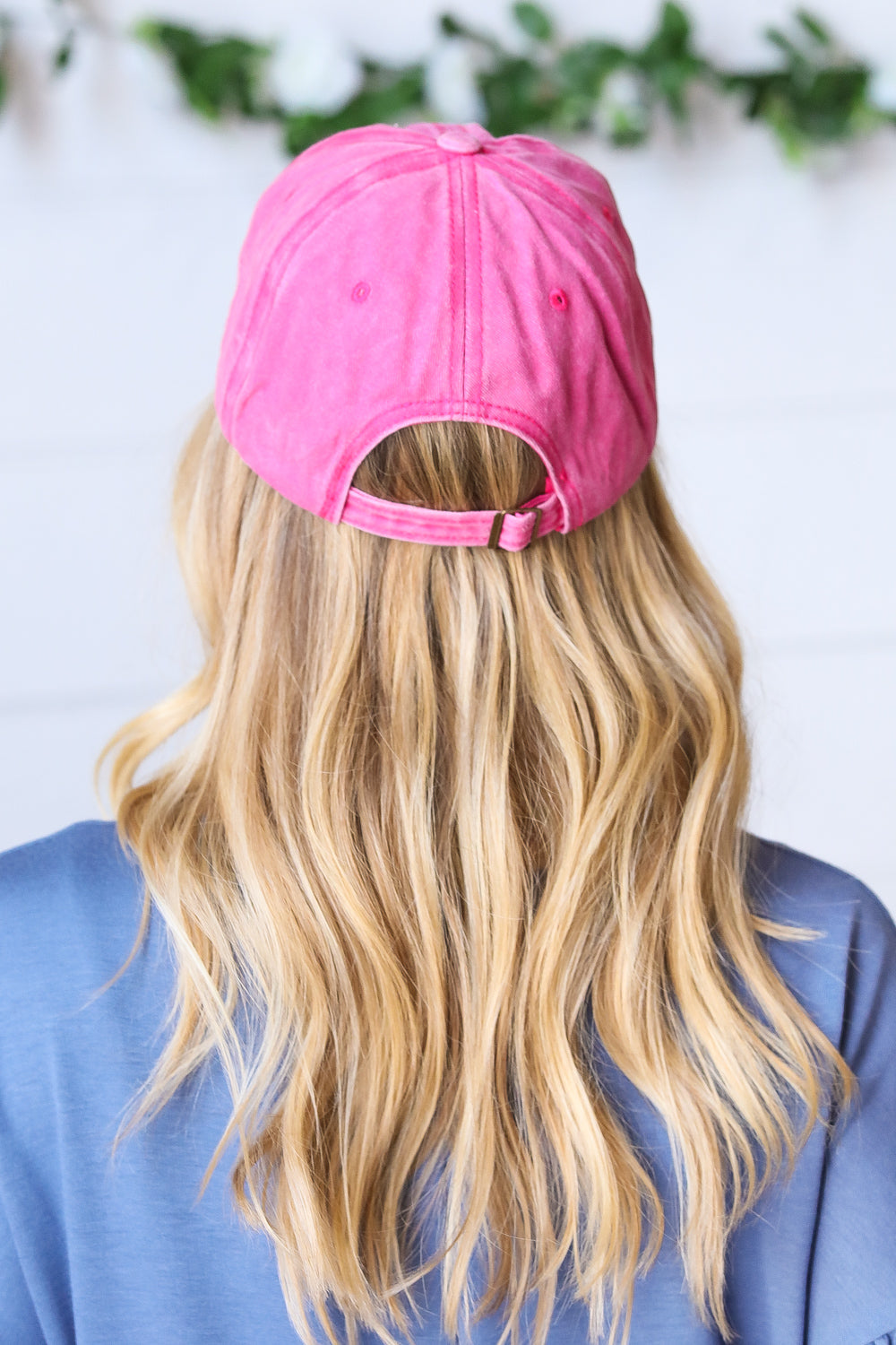 French Rose Cotton "MAMA" Adjustable Baseball Cap