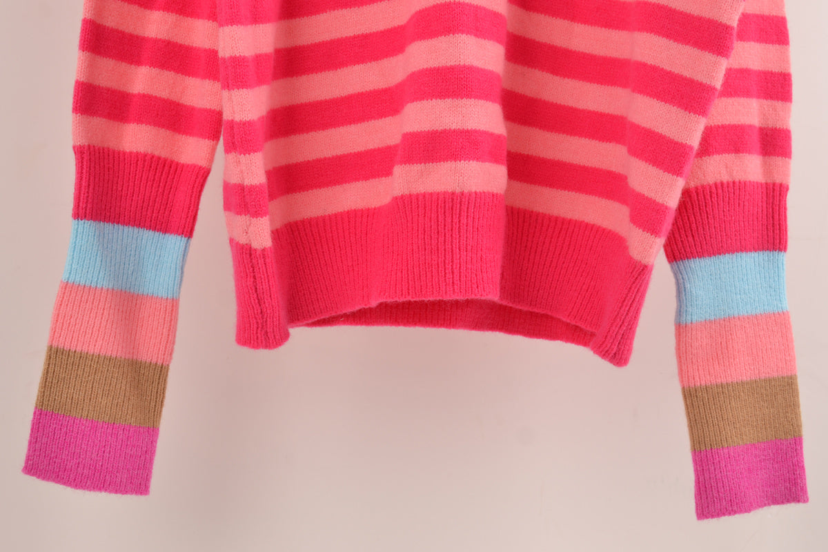 Crew Neck Striped Sweater