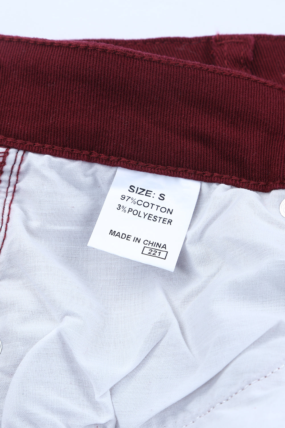 Burgundy High Waist Flare Jeans with Pockets