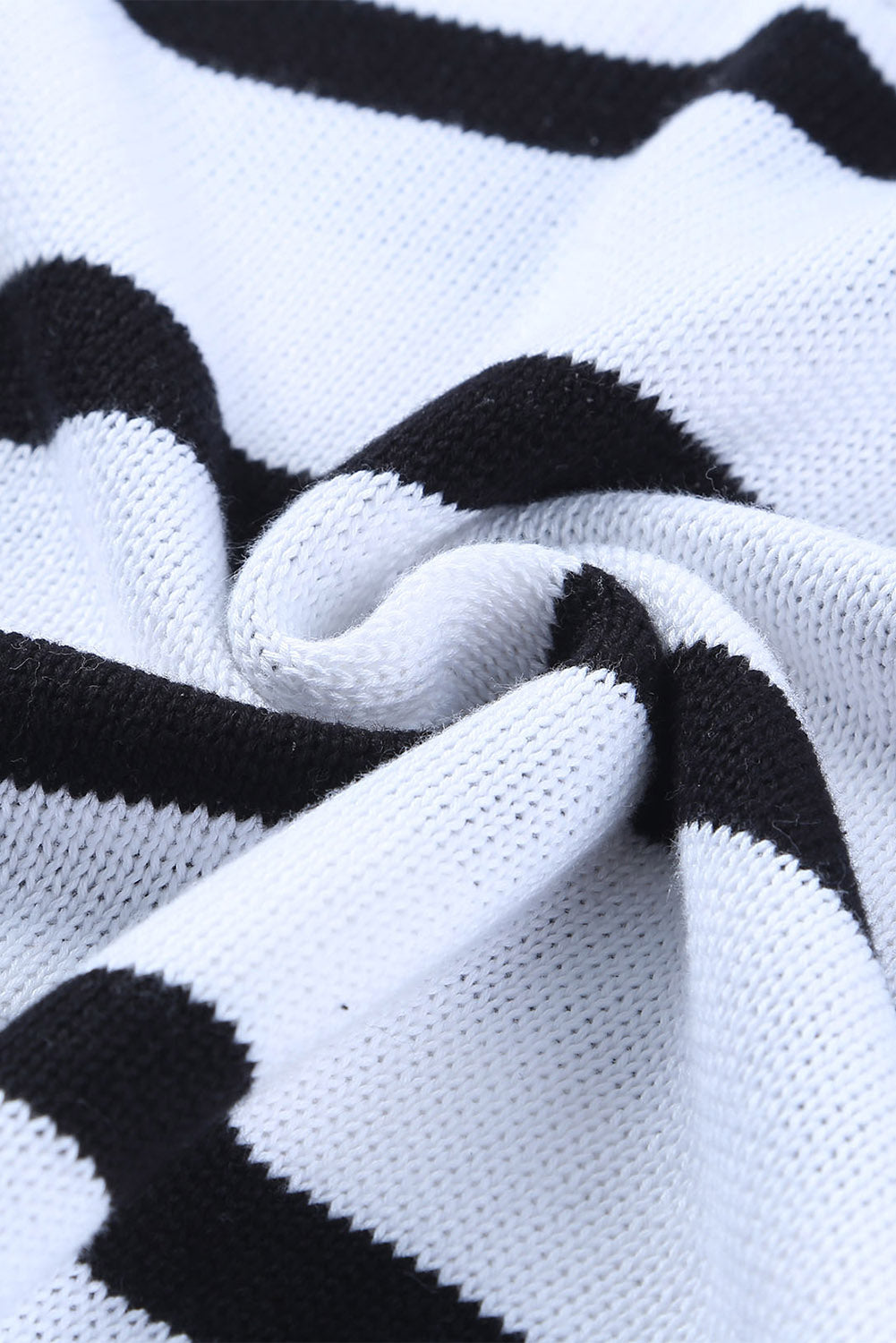 White Sailor Collar Striped Knit Pullover Sweater