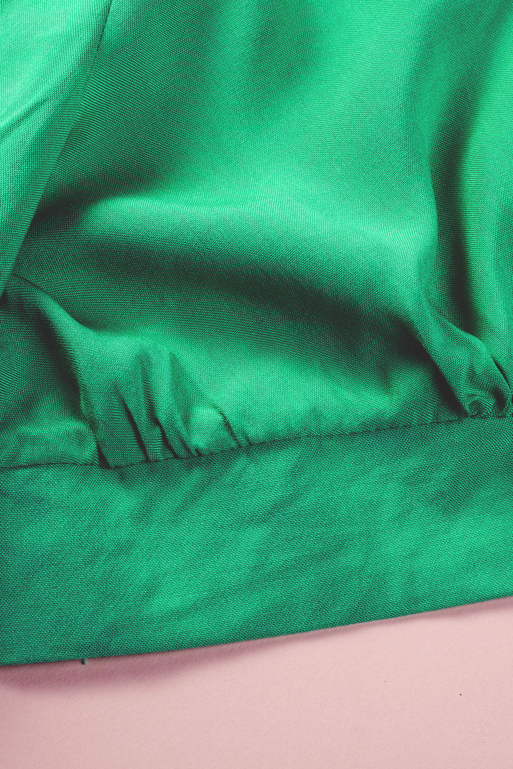 Green Notch V Neck Bubble Sleeve Tiered Maxi Dress