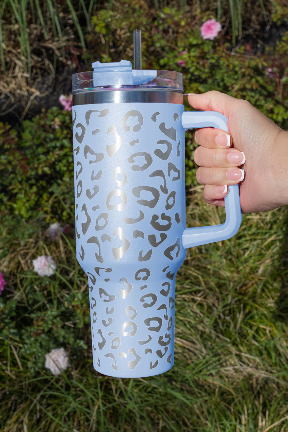 Rose Leopard Spotted 304 Stainless Double Insulated Cup 40oz