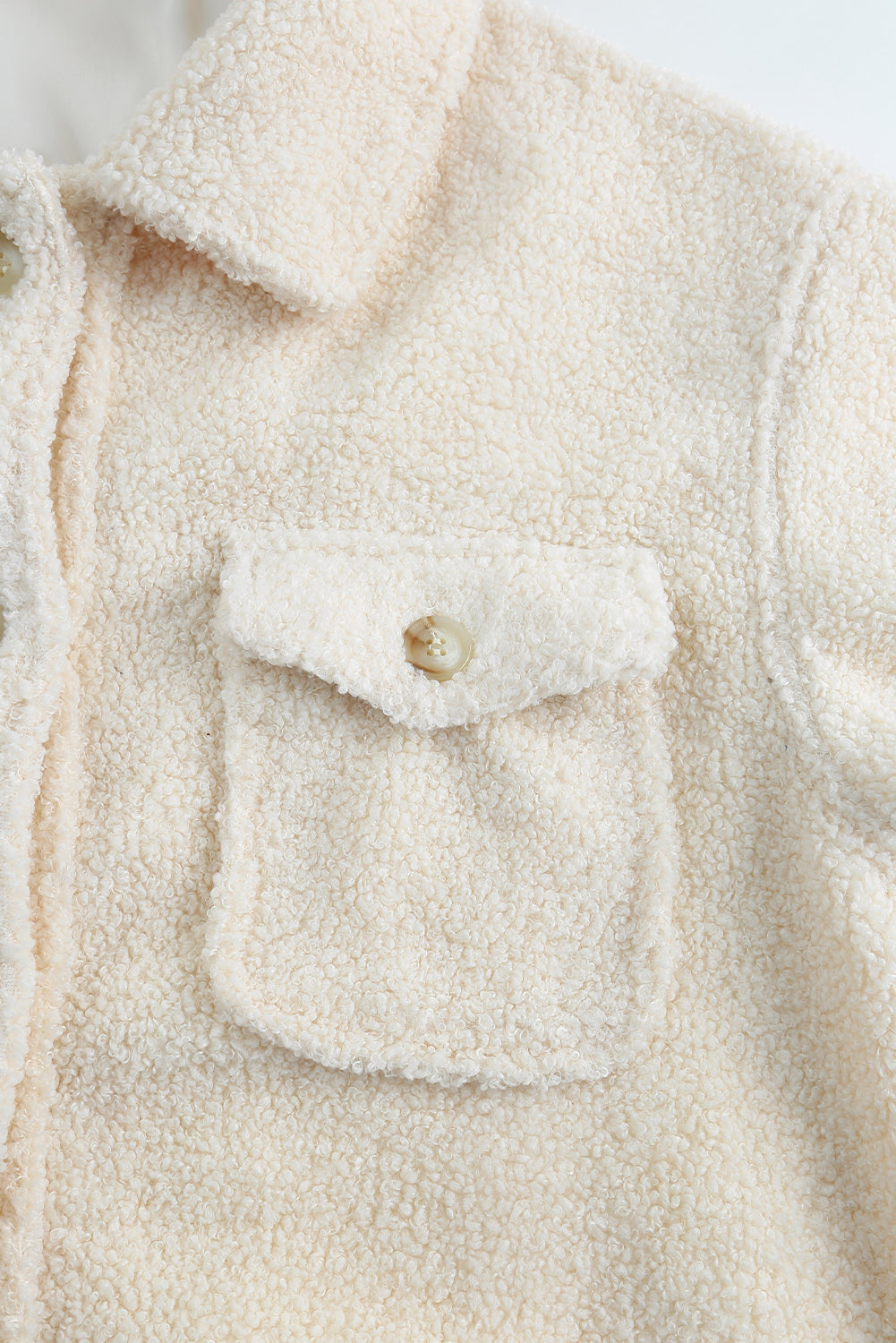 Brown Flap Pockets Button Front Jacket