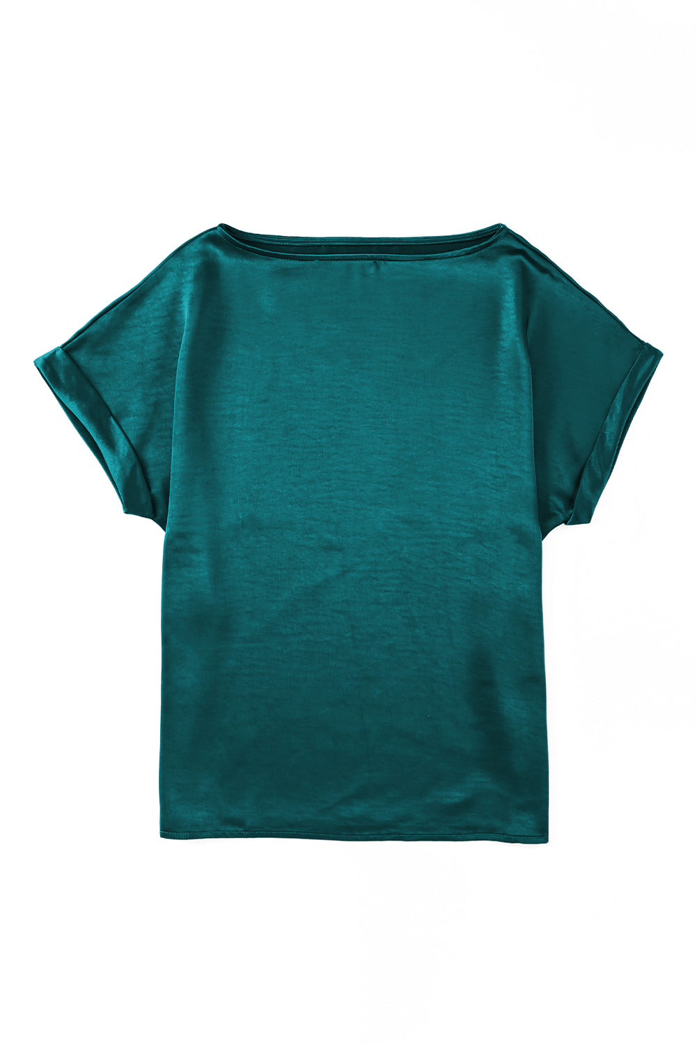 Green Solid Color Short Sleeve T Shirt