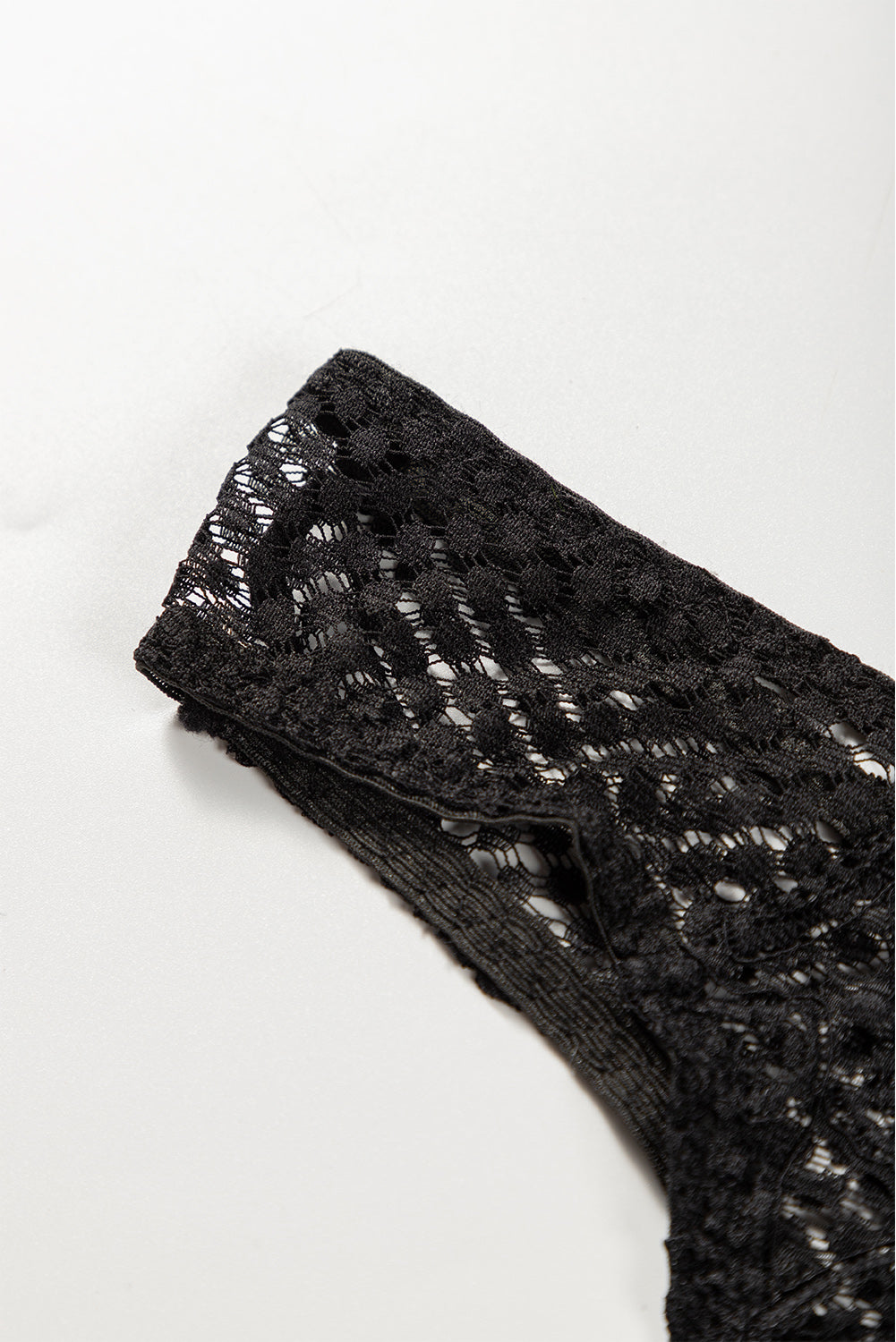 Black Lace Mesh Crochet Panty