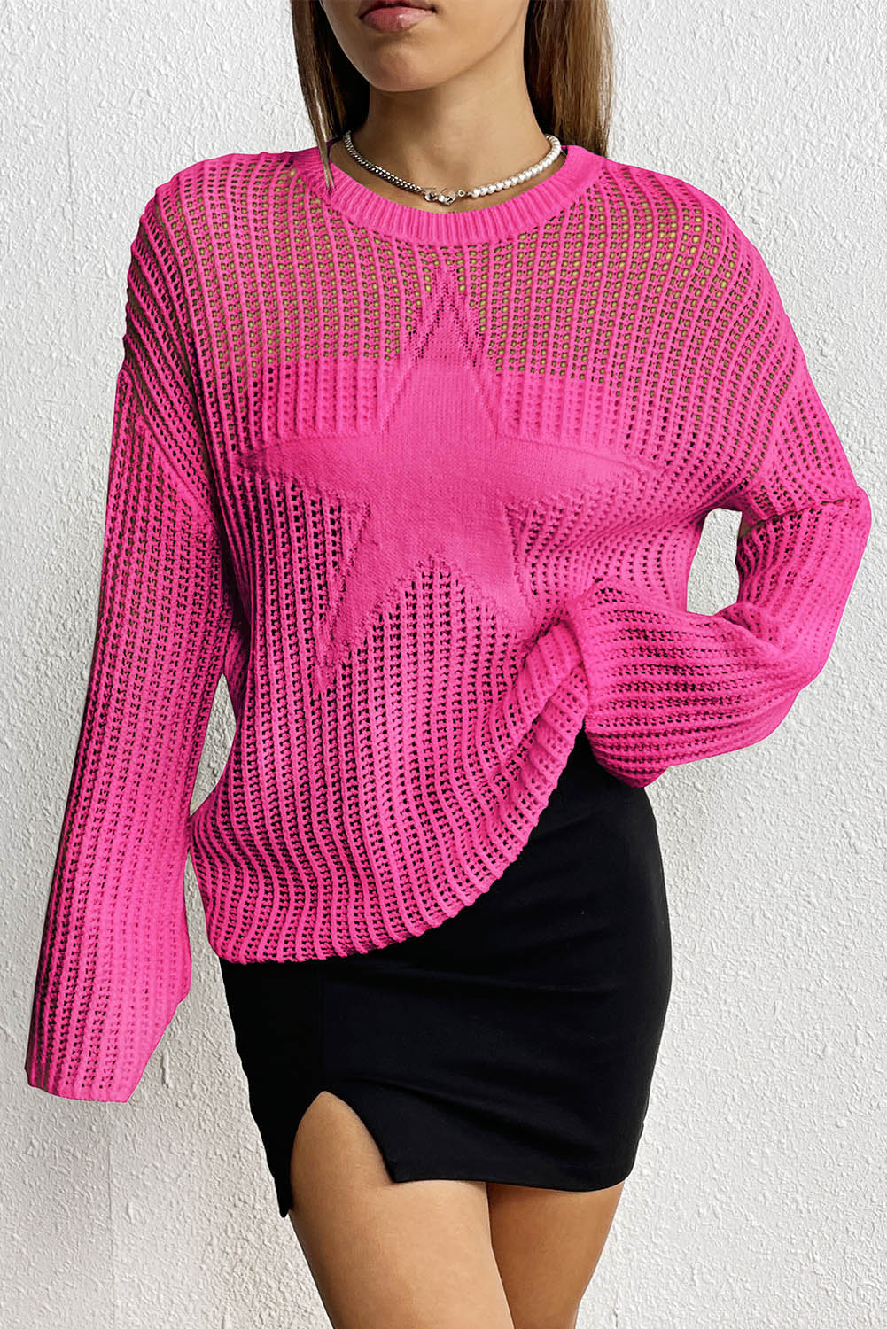 Black Seeing Stars Oversized Sweater