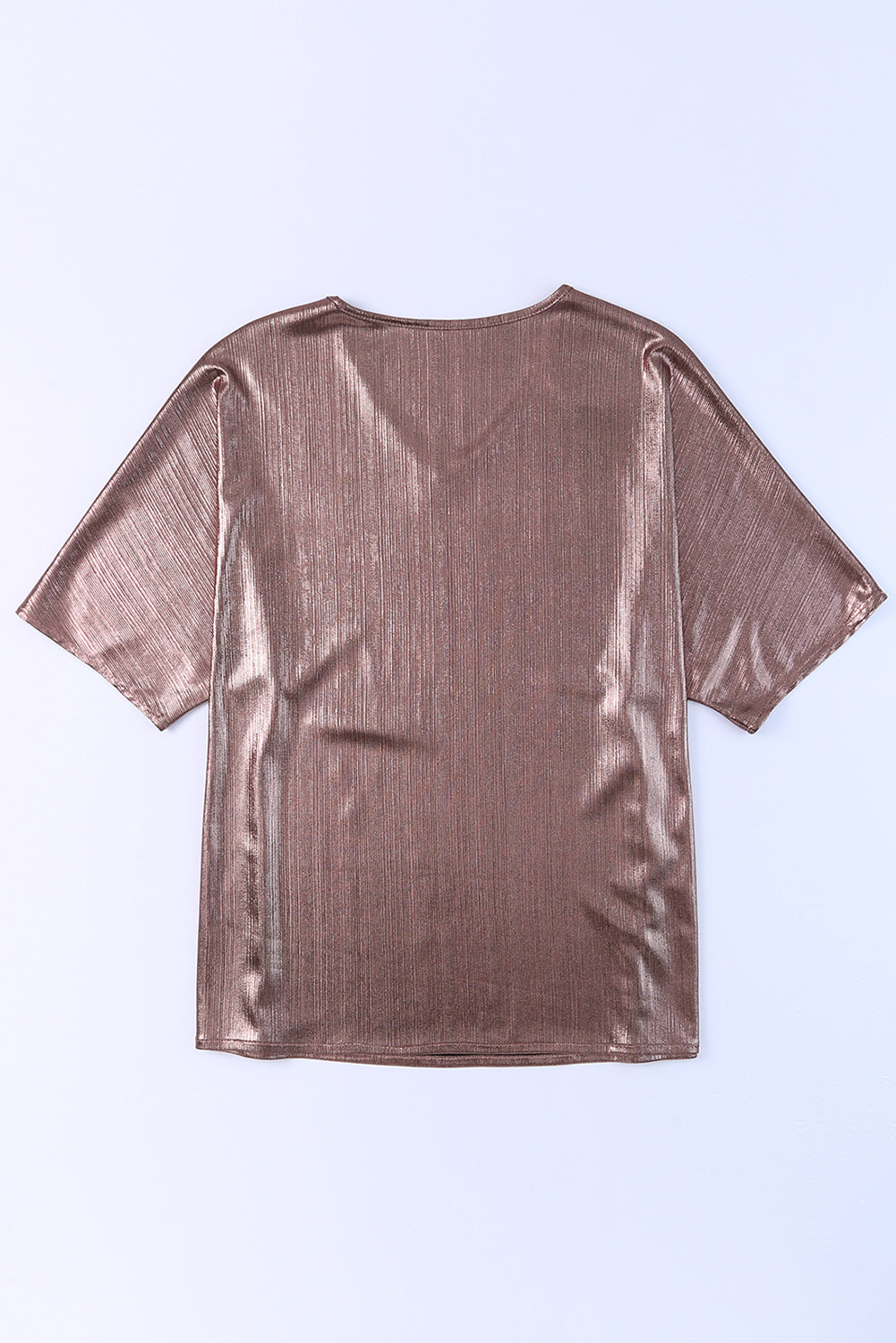 Pink Copper Textured Oversize Foil T-Shirt