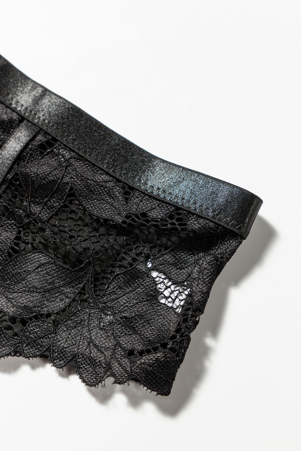 Black Eyelet Lace Panty with Garter Belt