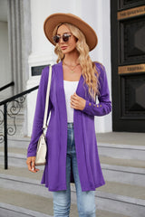 Autumn Winter Solid Color Buttons Loose Long Sleeve Cardigan Knitted Coat Women