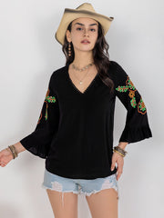 Women Casual Slim Fit Mid Length Sleeve Autumn Shirt