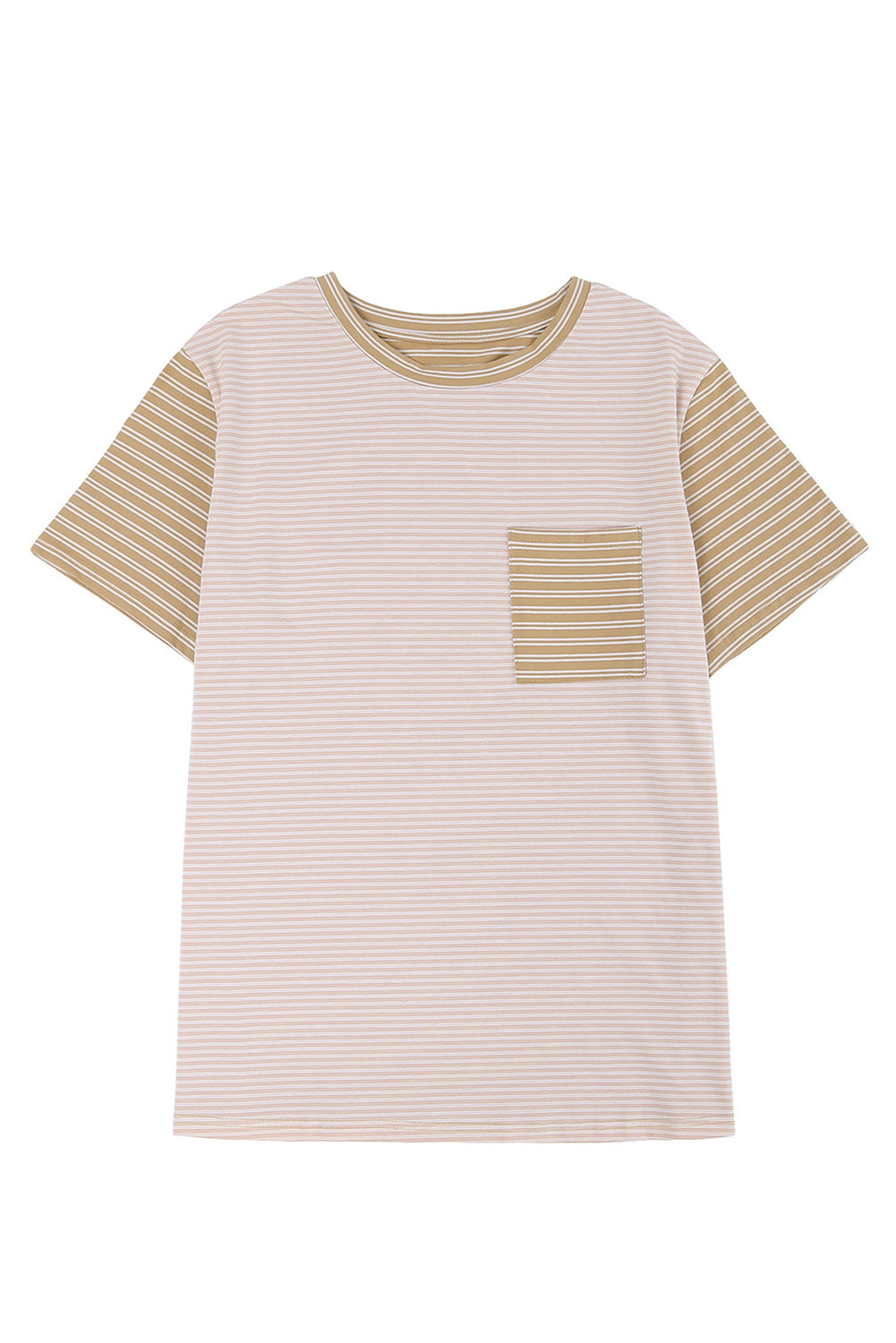 Contrast Striped Patchwork Tee