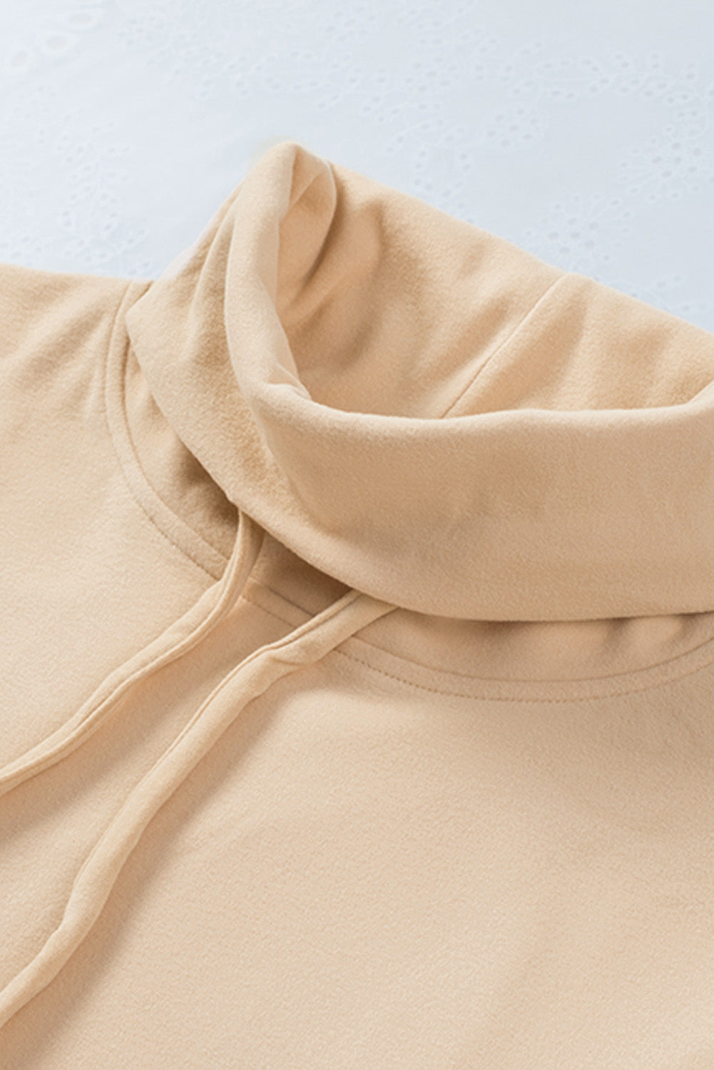 Cowl Neck Drop Shoulder Sweatshirt
