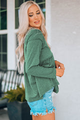 Green Long Sleeve Babydoll Top