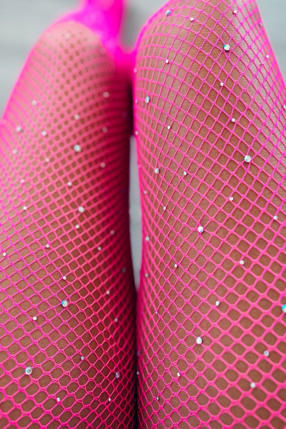 Bright White Sexy Rhinestone Fishnet Pantyhose