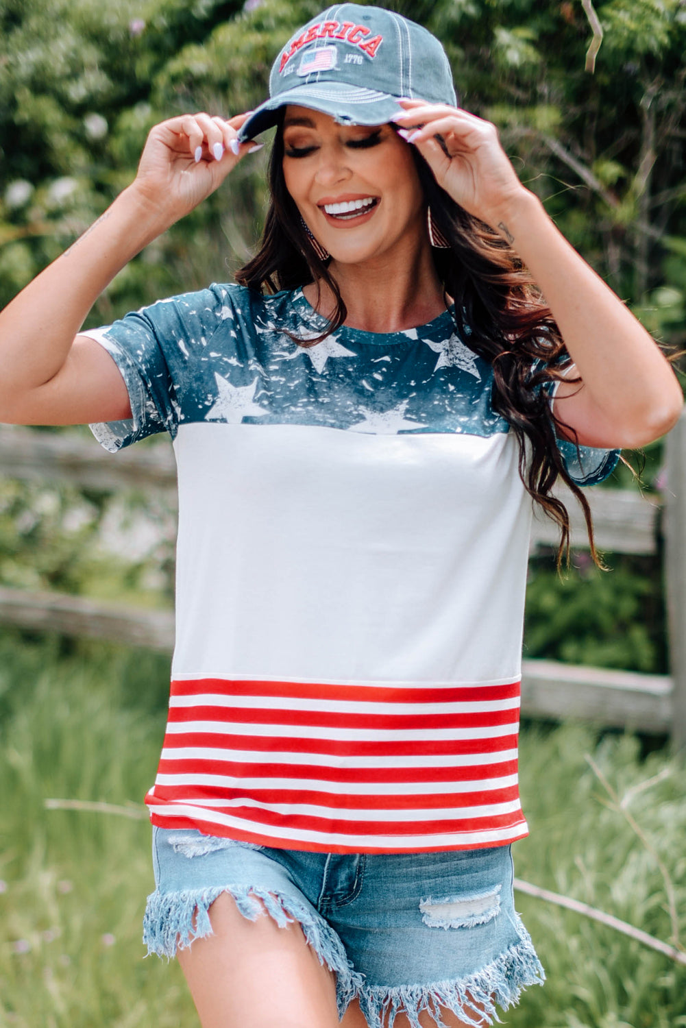 The US Stars and Stripes Inspired Top