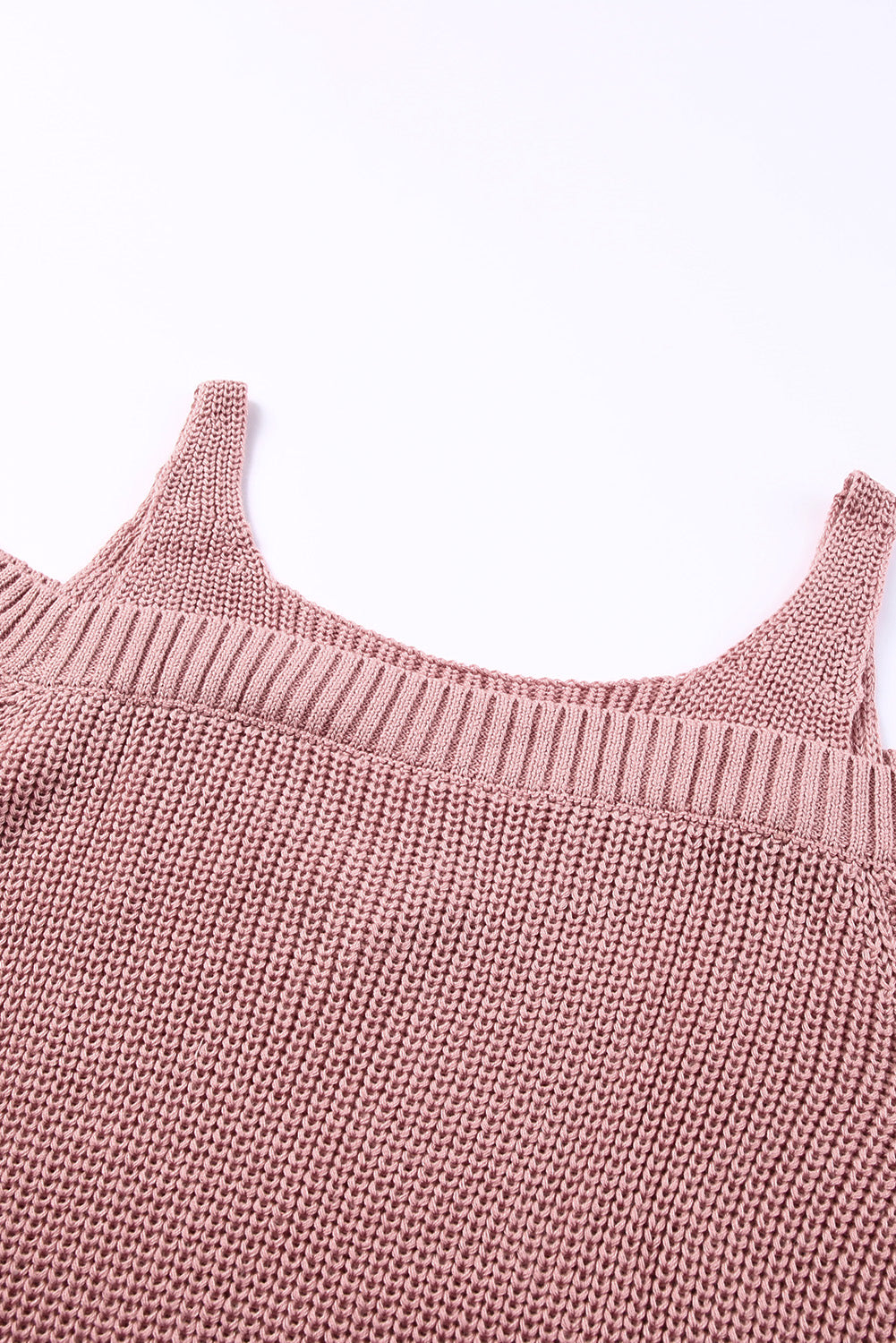 White Dew Shoulder Knitted Sweater