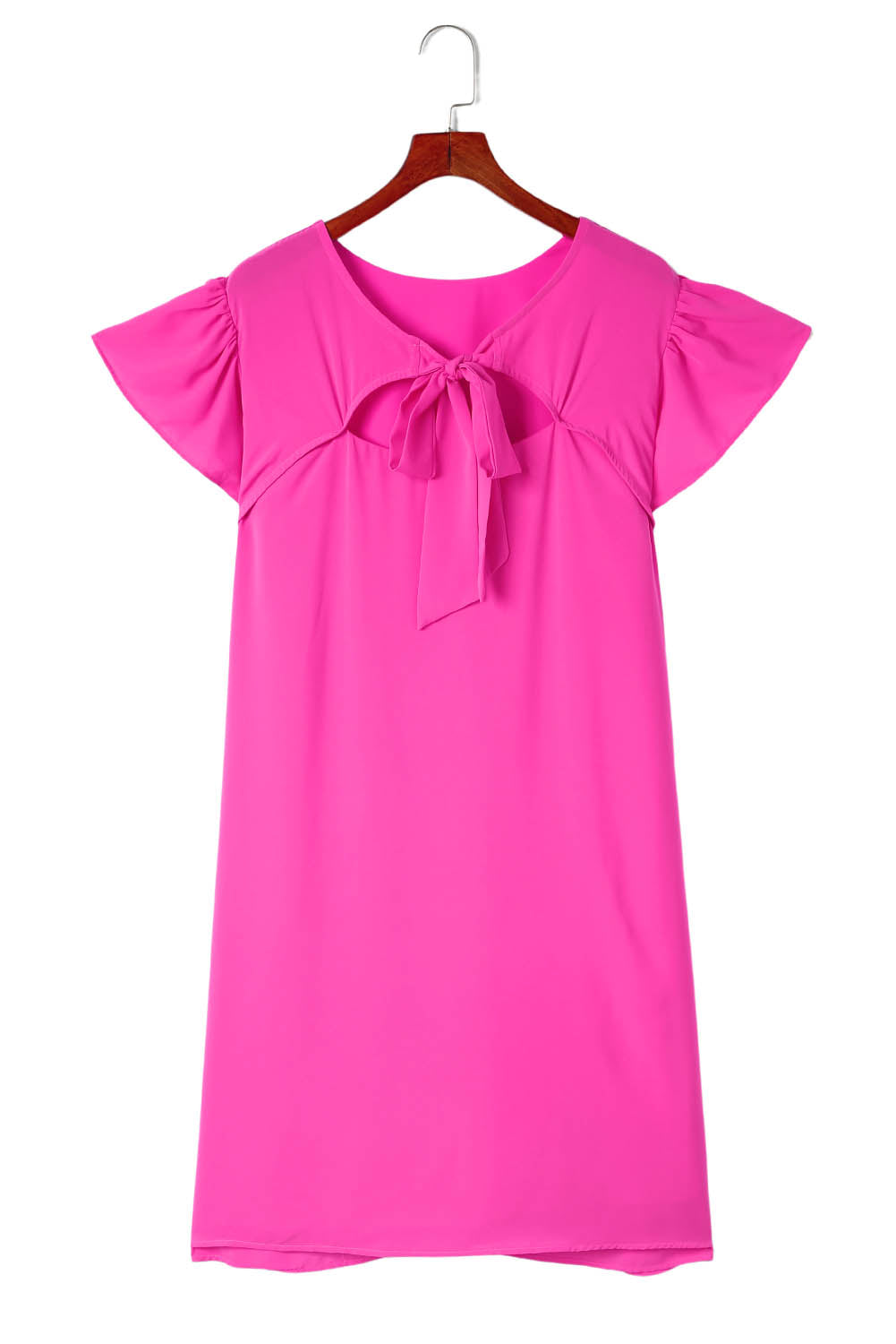 Rose Plus Size Ruffle Sleeve Mini Dress