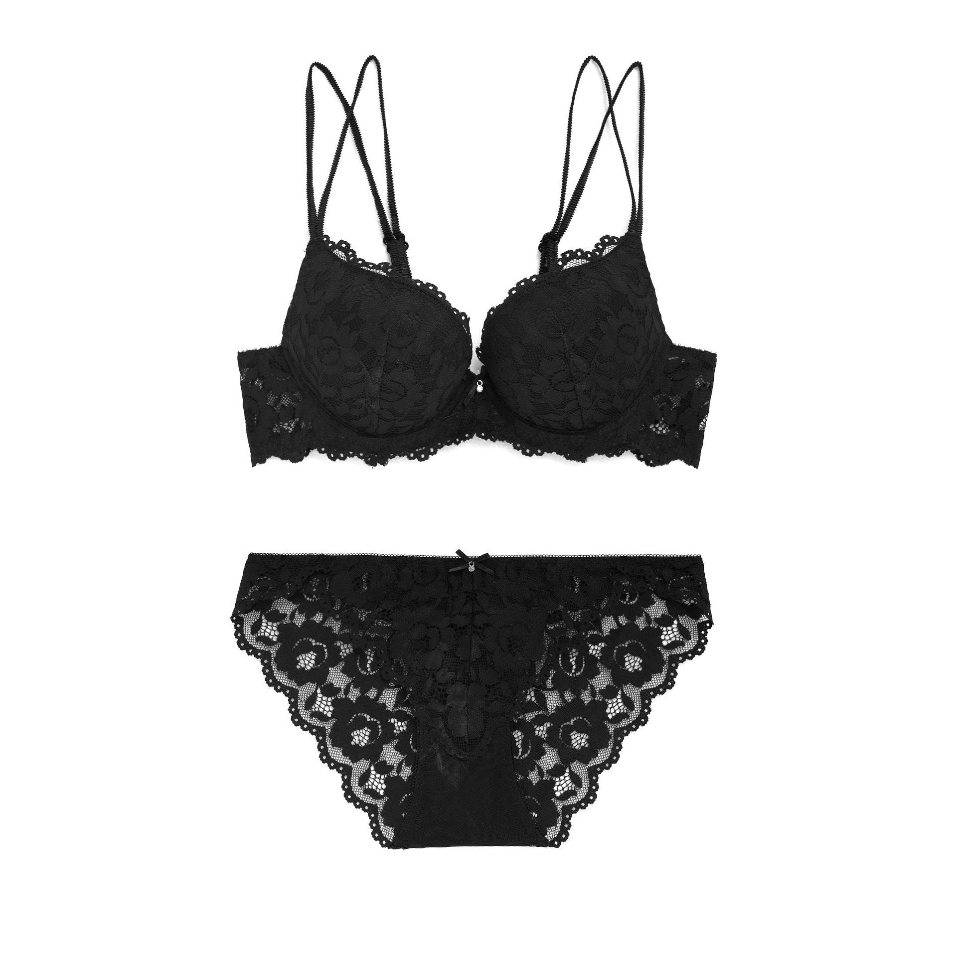 Lace Sexy Women Underwear Push up Comfort Push up Bra Set Extra Thick Small Breast Bigger Bra