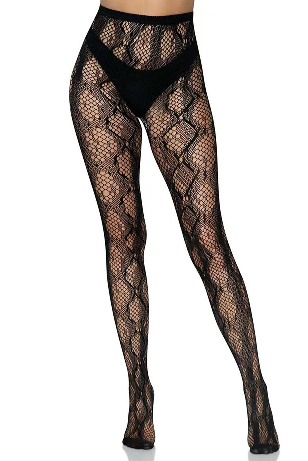 Black Mixed Mesh Honeycomb Sexy Pantyhose