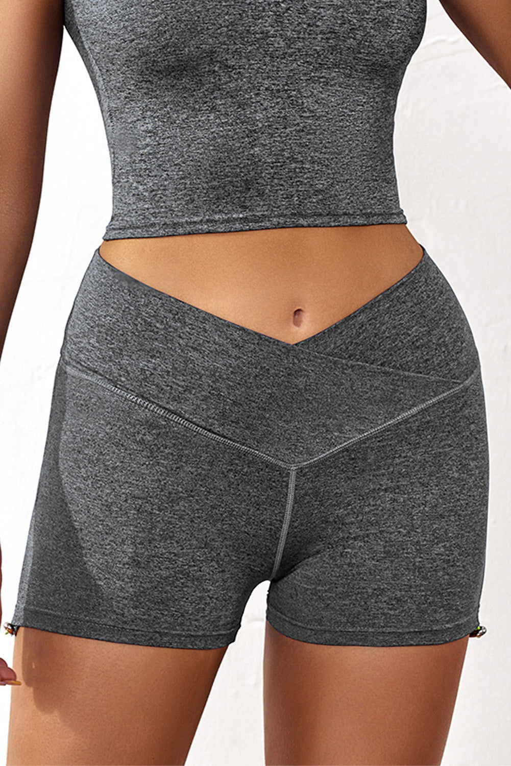 Black Athletic Gym Butt Lifting Yoga Shorts