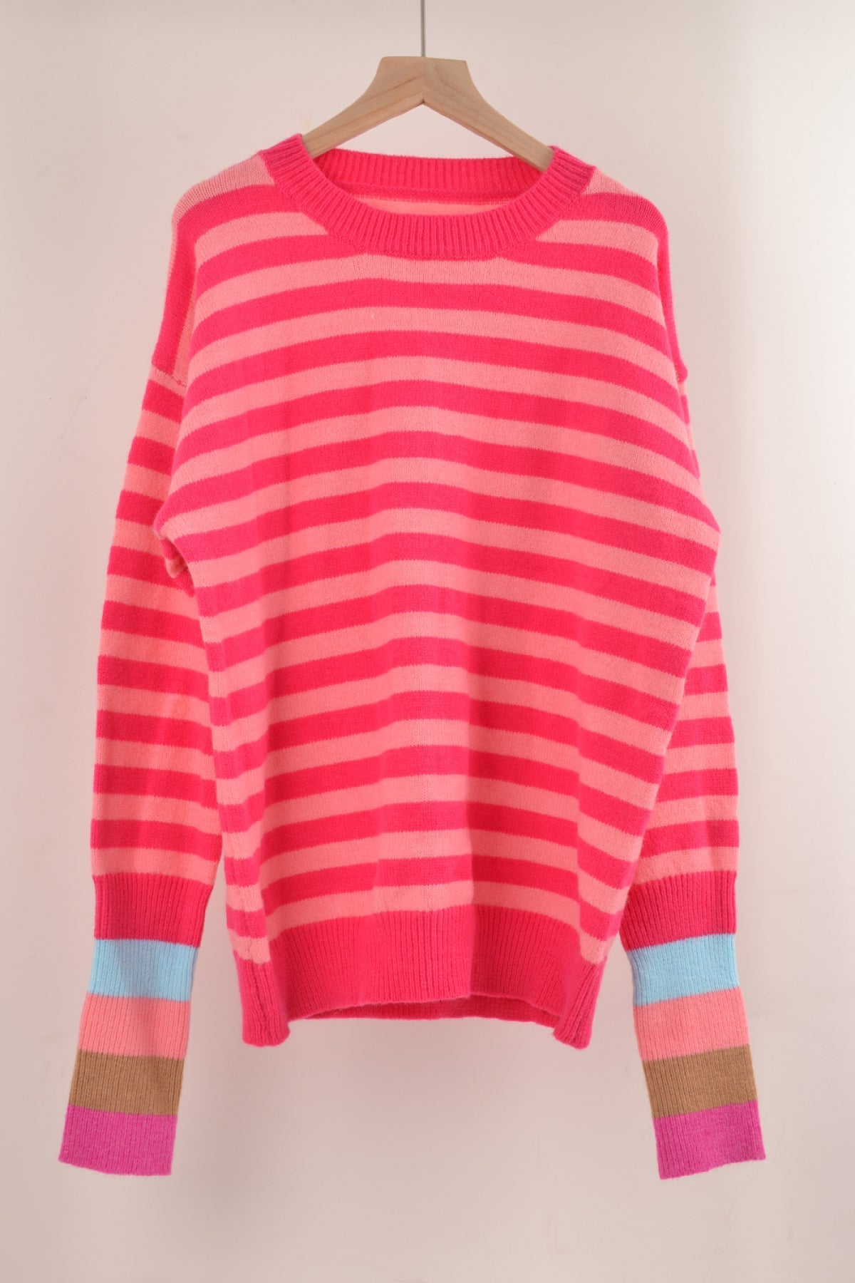 Crew Neck Striped Sweater