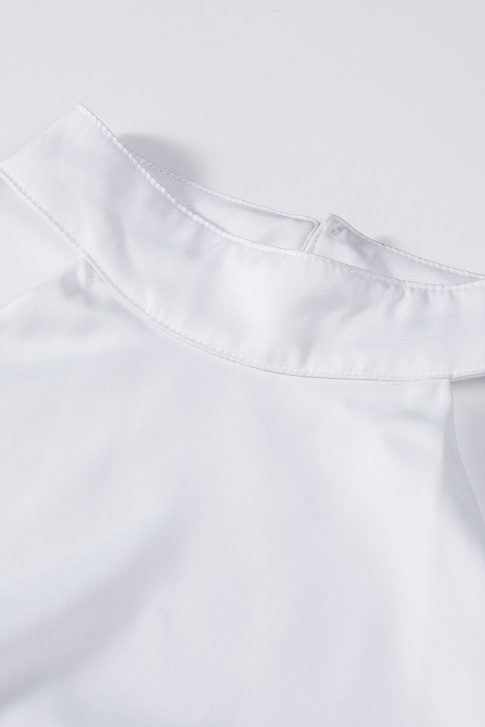 White Button Halterneck Elegant Wide Leg Jumpsuit