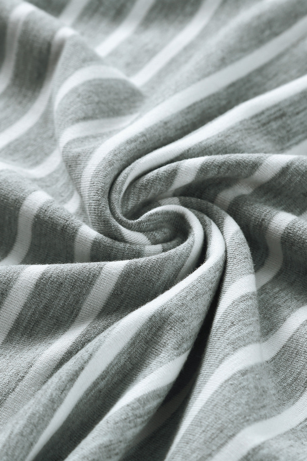Striped Cowl Neck Hoodie with Pocket